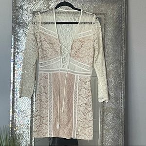 Sexy Cream Lace Dress